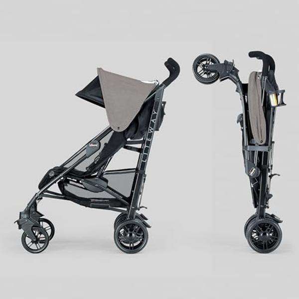Cochecito Chicco Liteway®, plegable, compacto y ligero, con marco de aluminio y diseño tipo paraguas, para bebés y niños pequeños de hasta 18 kg | Azul ártico.