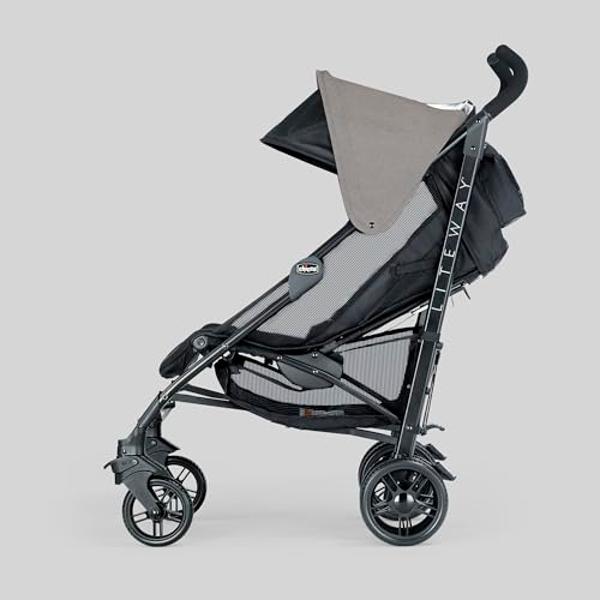 Cochecito Chicco Liteway®, plegable, compacto y ligero, con marco de aluminio y diseño tipo paraguas, para bebés y niños pequeños de hasta 18 kg | Azul ártico.