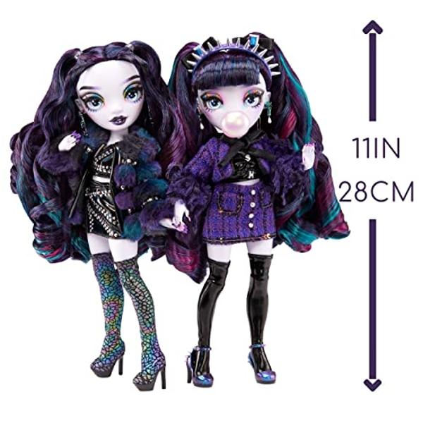 Rainbow High Shadow High Edición Especial Twins - Pack de 2 Muñecas de Moda. Conjuntos de diseñador morados y negros con accesorios. Ideal como regalo para niñas de 6 a 12 años y c.