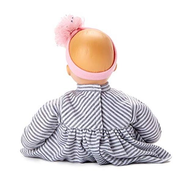 Mi primer bebé Annabell - Ojos azules: Muñeca realista de cuerpo blando para niños de 1 año en adelante, ojos que abren y cierran, muñeca con biberón.
