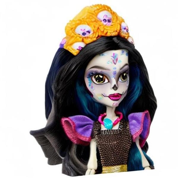 Muñeca Monster High, Skelita Calaveras Día de Muertos coleccionable con detalles tradicionales de calavera de azúcar y caléndula.