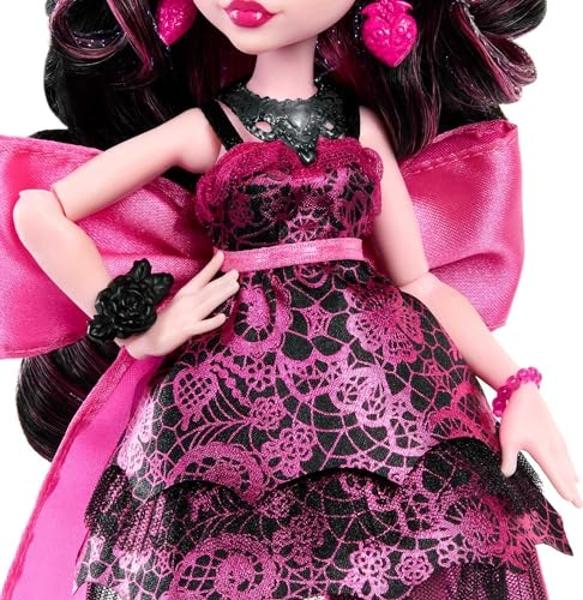 Muñeca Monster High, Skelita Calaveras Día de Muertos coleccionable con detalles tradicionales de calavera de azúcar y caléndula.