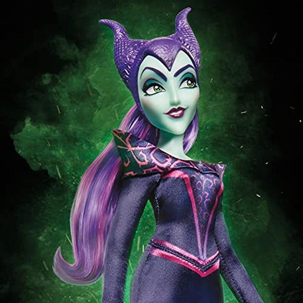Muñeca de moda Maléfica de Disney Villains, accesorios y ropa extraíble, juguete de Disney Villains para niños de 5 años en adelante.