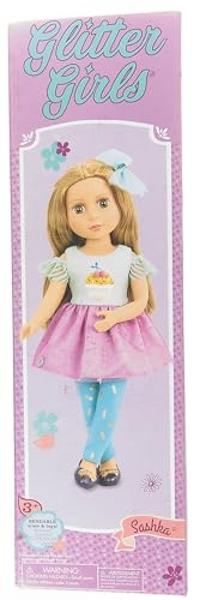 Glitter Girls - Muñeca de moda articulada Sashka de 14 pulgadas para niñas de 3 años en adelante.