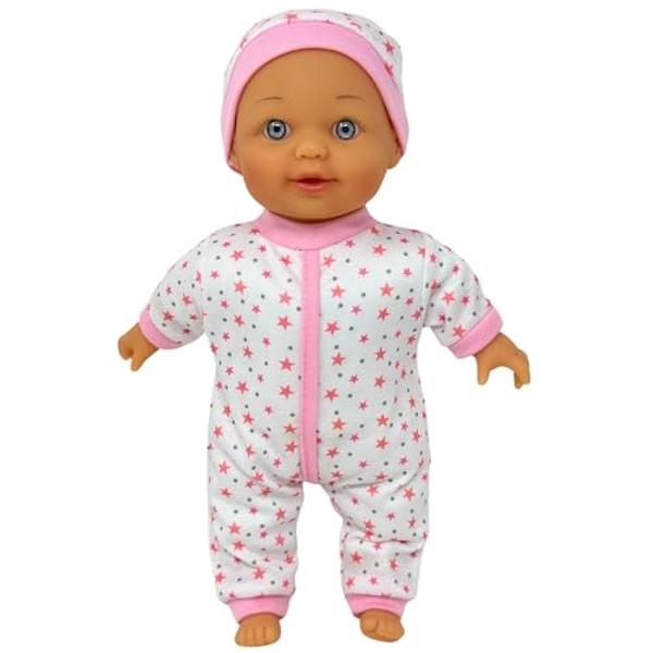 Muñecas parlantes de 30 cm para niñas de 3 años: muñeca interactiva de cuerpo blando que habla, llora, canta y ríe. Emite 24 sonidos adorables..