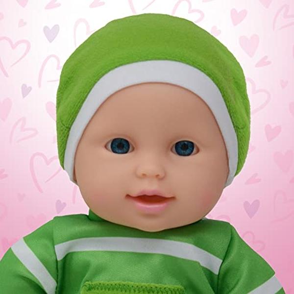 Muñeca Astrid Glitter Girls de 35 cm. Brazos y piernas articulados. Cabello rojo claro y ojos color avellana. Traje de camping, gorra a juego y botas con brillantina. A partir de 3.