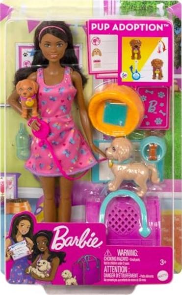 Barbie: Juego de profesiones, muñeca de moda con dentista y doctora rubia, muñeca pequeña para bebé, muebles y accesorios.