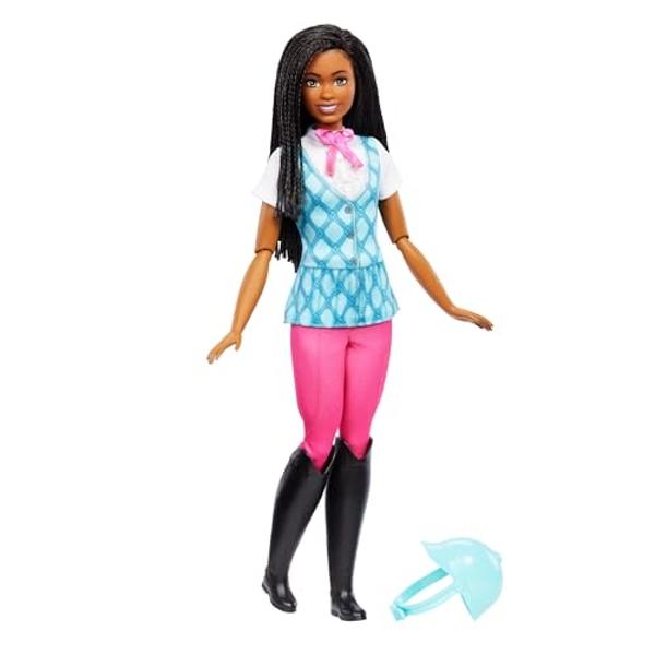 Muñeca Barbie "Brooklyn" y accesorios de Barbie Mysteries: La Gran Caza de Caballos. Incluye muñeca de moda, traje de montar extraíble y casco..