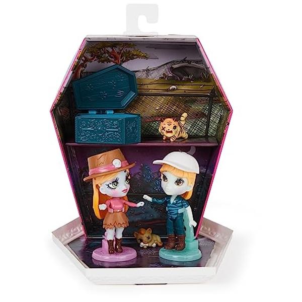 Zombaes Forever, Wild Vibes, Big Cat Un-Rescue Zombie Dolls & Accessories Deluxe Set, 2 figuras exclusivas de 8,9 cm, 2 mascotas y más, juguetes para niñas.