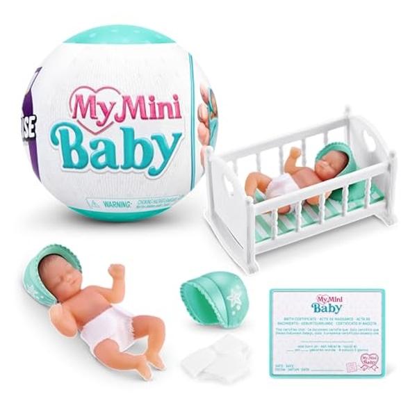 5 Surprise My Mini Baby Serie 1 de ZURU, Cápsula Misteriosa Coleccionable, Juguete para Niñas, Bebé Miniatura Realista, Set de Juego y Accesorios.