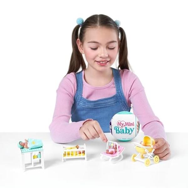 5 Surprise My Mini Baby Serie 1 de ZURU, Cápsula Misteriosa Coleccionable, Juguete para Niñas, Bebé Miniatura Realista, Set de Juego y Accesorios.
