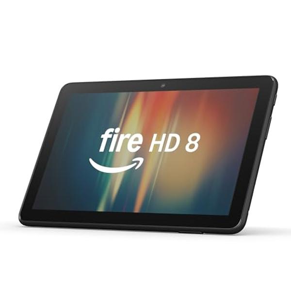 Tableta Amazon Fire HD 8, pantalla HD de 8", 3 GB de memoria, 32 GB, diseñada para entretenimiento portátil, color negro (versión 2024).