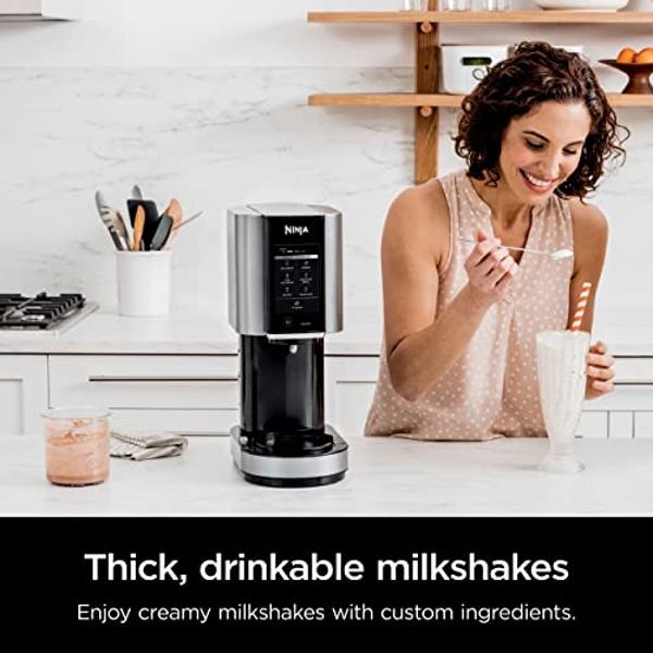 Máquina para hacer helados Ninja NC301 CREAMi, para helados, mezclas, batidos, sorbetes, smoothies y más, 7 programas de un solo toque, con (2) recipientes de una pinta y tapas, ta.
