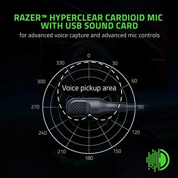 Auriculares para juegos Razer BlackShark V2: Sonido envolvente espacial THX 7.1 - Controladores de 50 mm - Micrófono extraíble - Para PC, PS4, PS5, Switch, Xbox One, Xbox Series X|.