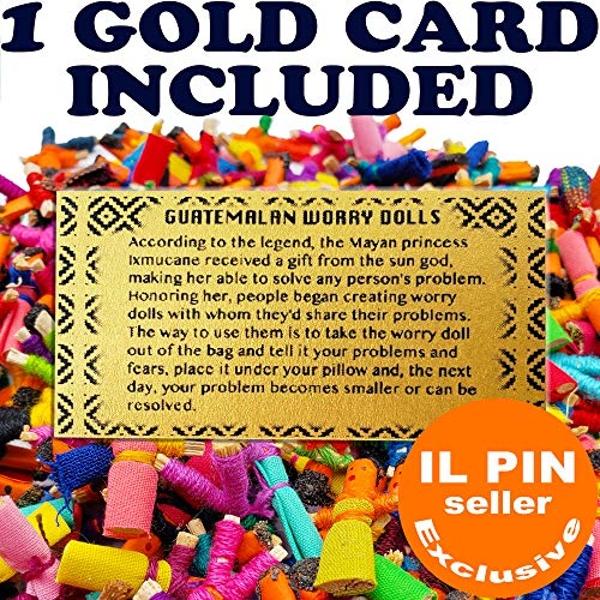 150 Muñecas de Preocupación de Guatemala - Niñas y Niños - Muñecas Guatemaltecas - Mayas - Problemas - Ansiedad - Personas - Mexicanas - (2.5 cm) (Paquete de 150).