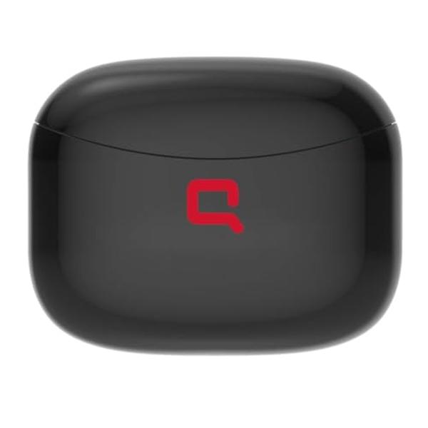 Auriculares inalámbricos Compaq QBuds, Bluetooth con sonido premium envolvente, control táctil, larga distancia (10 k), estuche de carga con pantalla LED, resistencia al sudor IPX7.