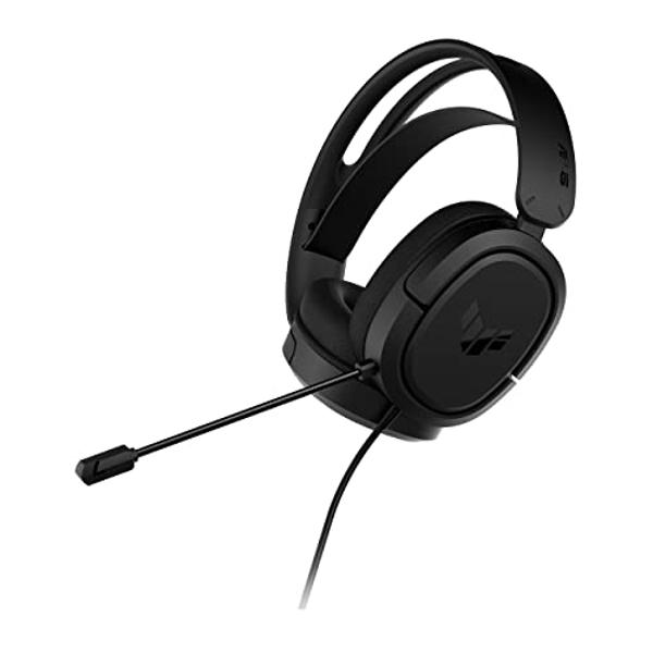 Auriculares con cable ASUS TUF Gaming H1 | Micrófono certificado por Discord, sonido envolvente 7.1, controladores de 40 mm, 3,5 mm, ligeros, para PC, Switch, PS4, PS5, Xbox One, X.