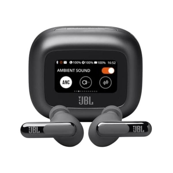 JBL Live Beam 3 - Audífonos inalámbricos con cancelación de ruido, 48 horas de reproducción, carga inalámbrica, 6 micrófonos para llamadas perfectas, conexión multipunto, resistenc.
