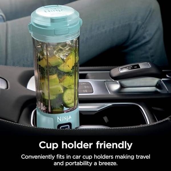 Licuadora portátil Ninja Blast, inalámbrica, con recipiente de 500 ml, ideal para batidos y smoothies, sin BPA, con tapa hermética y boquilla, recargable por USB-C, apta para lavav.