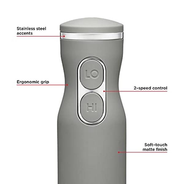 Batidora de mano Braun MultiQuick 7 3 en 1 con velocidad variable y tecnología patentada. Incluye picadora de 2 tazas, batidor y vaso para licuado rápido. Acero inoxidable. MQ7035X.