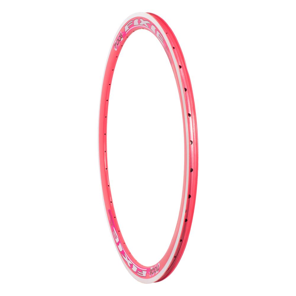 Rin para bicicleta 700 x 36 hoyos de aluminio aerodinamico rosa fluorescente Fixie Mariluz