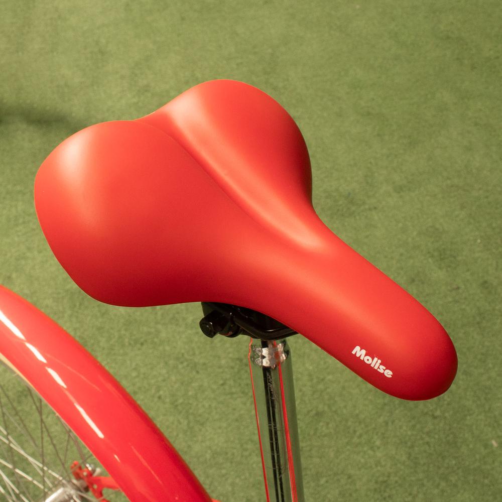 Asiento para bicicleta Selle Royal urbana Molise RVS 25.2x20.4mm rojo prostatico con broche