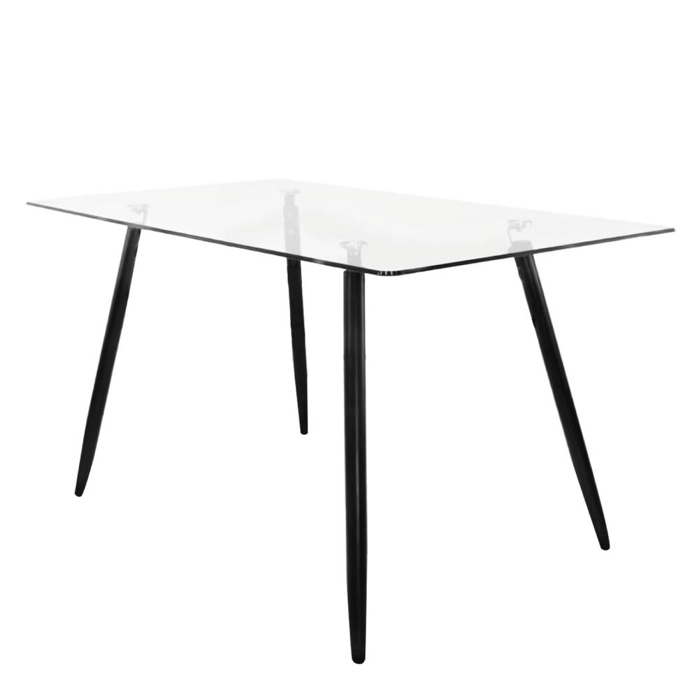 Mesa de Comedor Transparente Con Vidrio Moderna 120X70