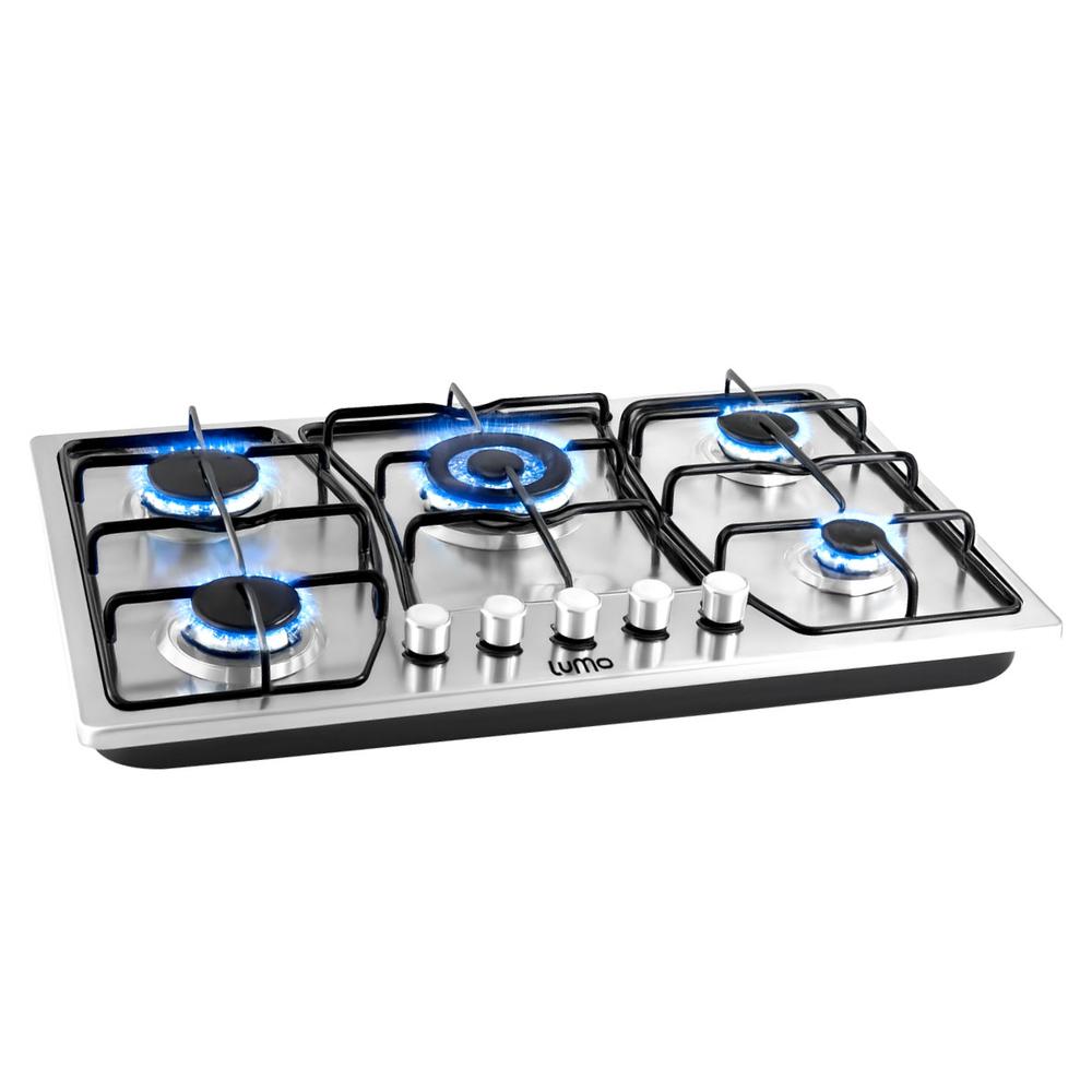 Parrilla Gas Acero Inox Rejilla de Hierro Reforzada 5 Quema