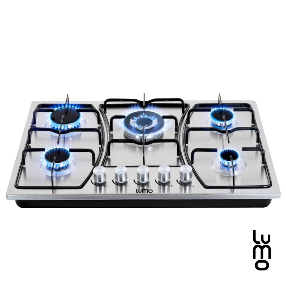 Parrilla Gas Acero Inox Rejilla de Hierro Reforzada 5 Quema