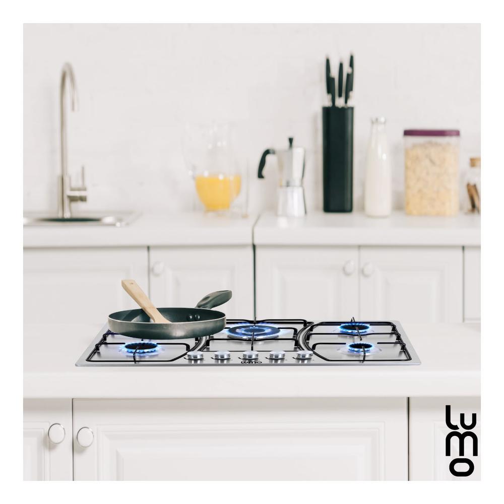 Parrilla Gas Acero Inox Rejilla de Hierro Reforzada 5 Quema