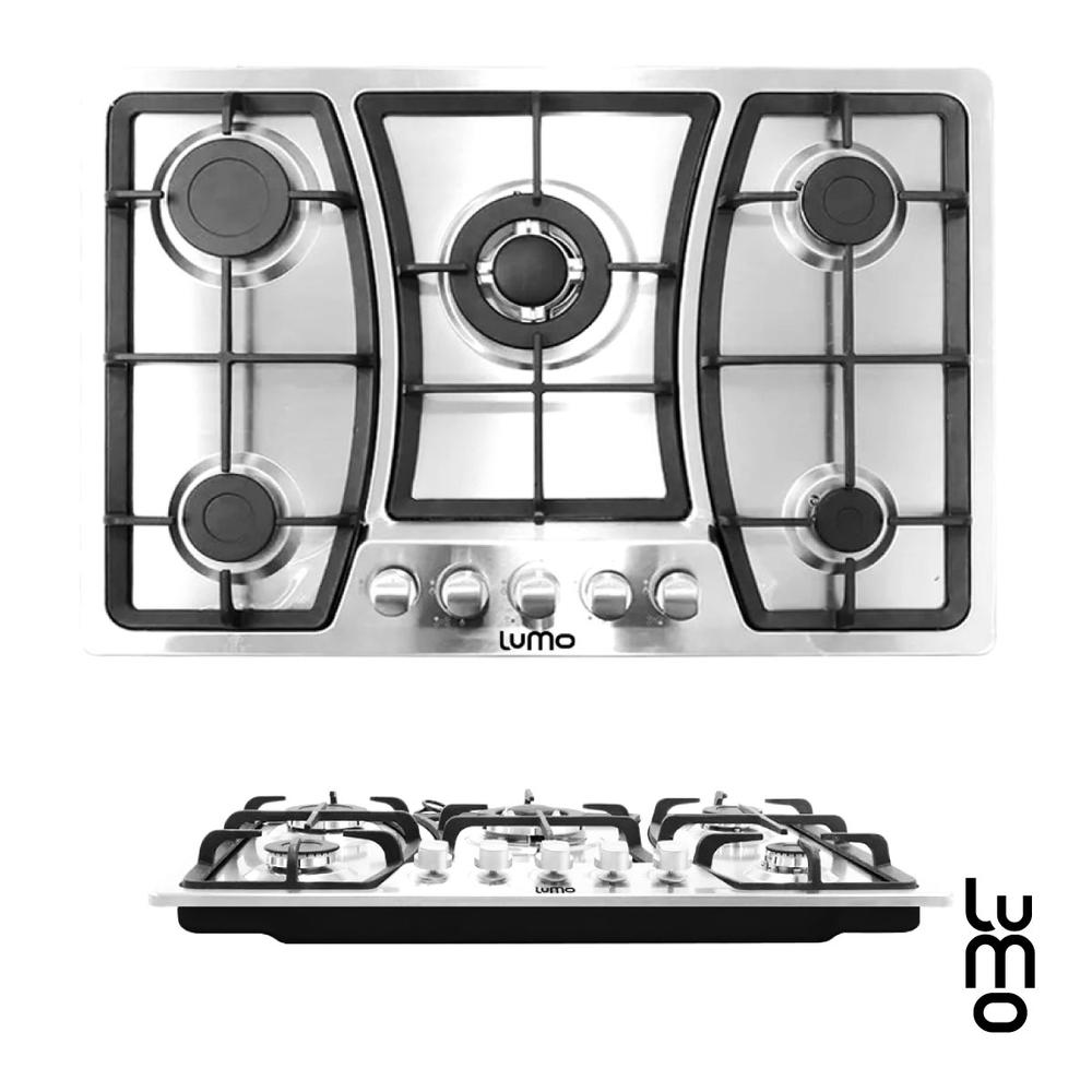 Parrilla Gas Acero Inox Rejilla de Hierro Reforzada 5 Quema