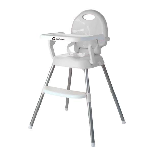 Silla para Bebé Desmontable con Cinturón De Seguridad, Periquera y Charola,Patas Ajustable de Altura, Gris, Bluelander 