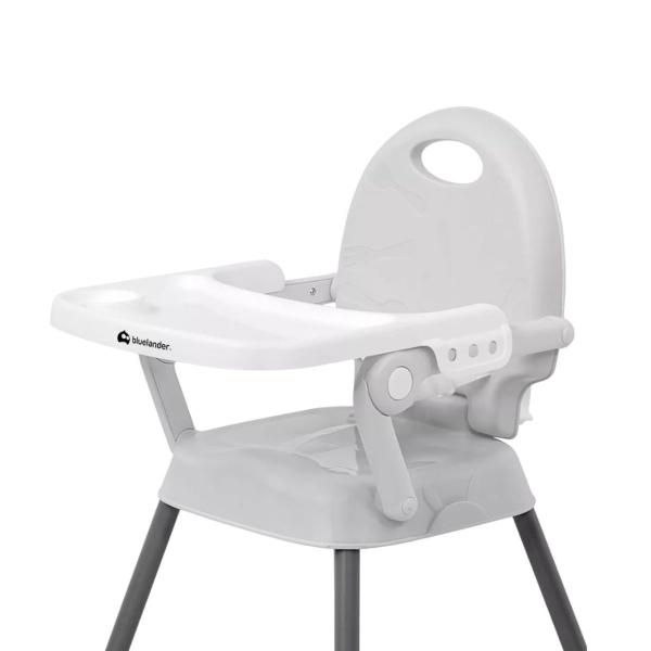 Silla para Bebé Desmontable con Cinturón De Seguridad, Periquera y Charola,Patas Ajustable de Altura, Gris, Bluelander 