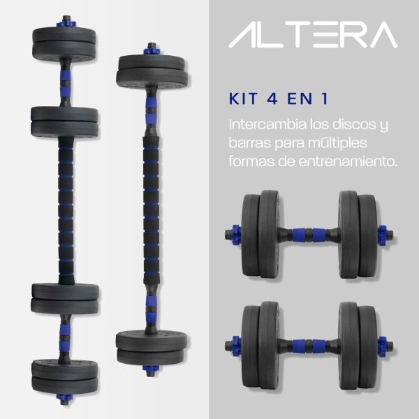  Mancuernas Ajustables Altera 15kg Set De Pesas Ejercicios