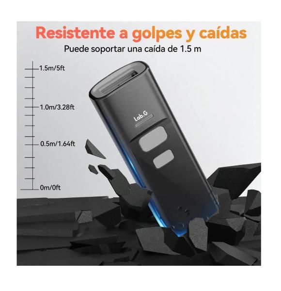 Escáner Lector Códigos Barras Inalambrico Bluetooth Portátil