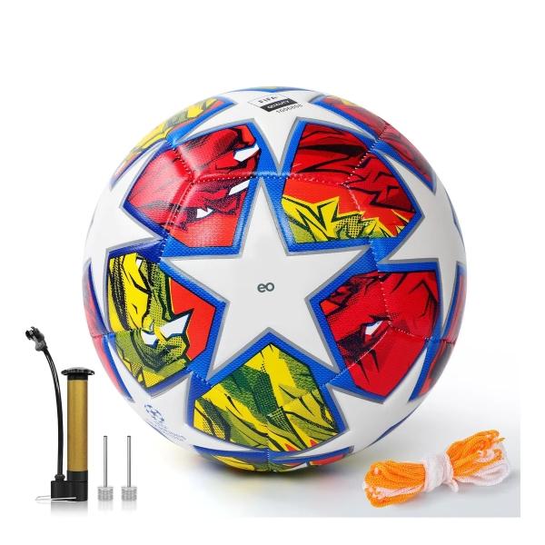 Balón Fútbol Soccer Para Entrenamiento Champions Stars No. 5 Rojo Naranja