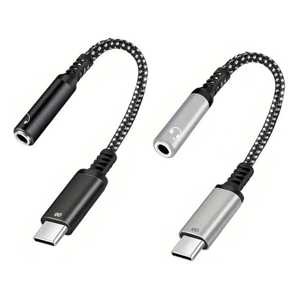 Adaptador USB-C a Jack 3.5mm Sonido Alta Fidelidad Para Samsung iPhone Xiaomi