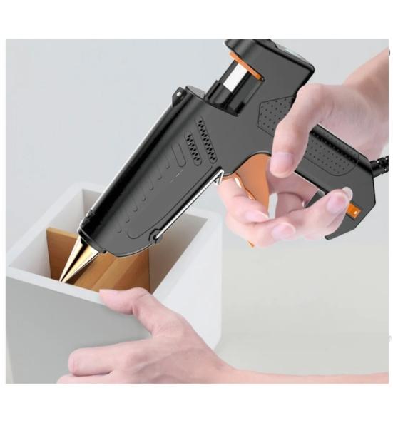 Pistola De Silicon Caliente Eléctrica Pegamento 50 Barras Malubero Negro