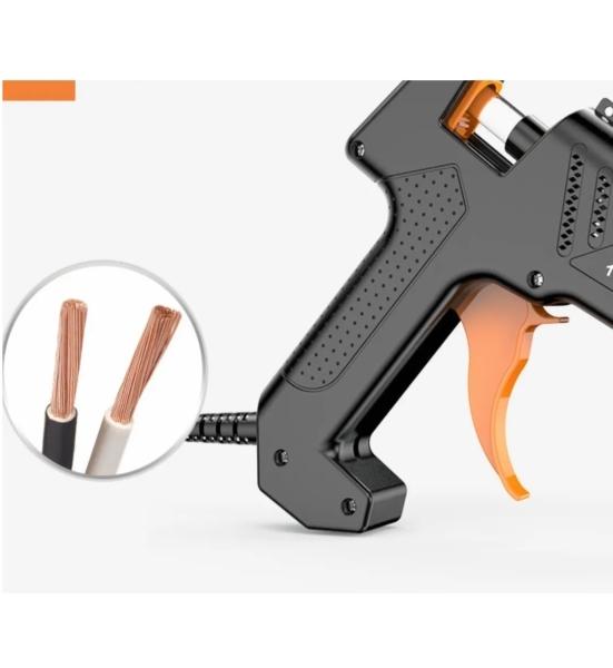 Pistola De Silicon Caliente Eléctrica Pegamento 50 Barras Malubero Negro