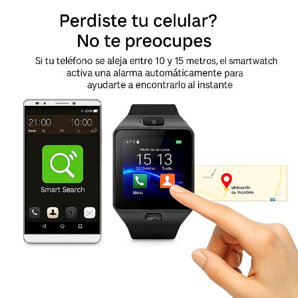 Smartwatch Dz09 Con Bluetooth, Cámara, Cronometro, Llamadas - Reloj Inteligente Negro