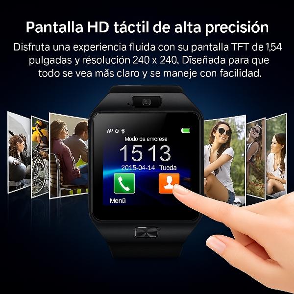 Smartwatch Dz09 Con Bluetooth, Cámara, Cronometro, Llamadas - Reloj Inteligente Negro