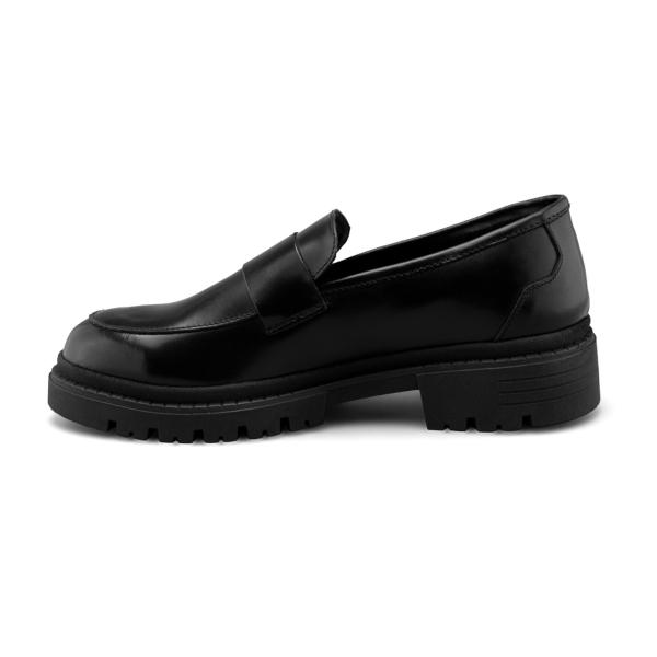 Zapato Loafer Negro para Hombre con Suela Chunky