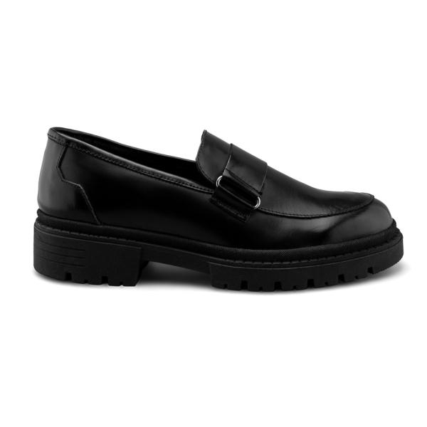 Zapato Loafer Negro para Hombre con Suela Chunky