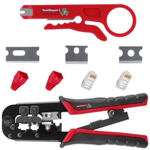 Pinzas Rj45 Ponchadora RJ45 MXCNA-001, kit de 1 Pinza Ponchadora 1 Pelacables 2 ...