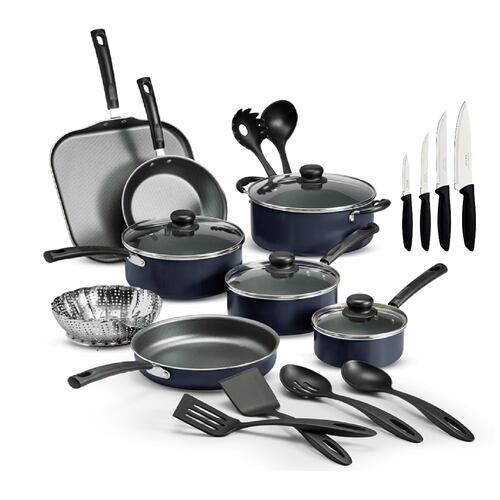 Combo Bateria Primaware Nonstick 22 Piezas Azul + Licuadora Lar ...
