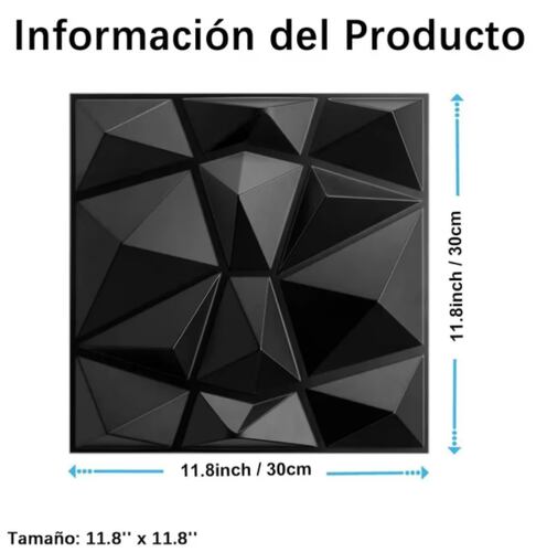 10 Piezas Paneles de Pared 3D con Aspecto de Piedra, 45 x 25cm PVC Paneles Decorativos para Pared interiores y exterior, Paneles Acústicos 3D, Revestimiento de Pared (Negro