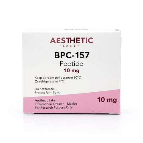 Suplemento Alimenticio Deportivo BPC-157 Aesthetic Labs Soporte Muscular Peptido Liofilizado 10 Mg
