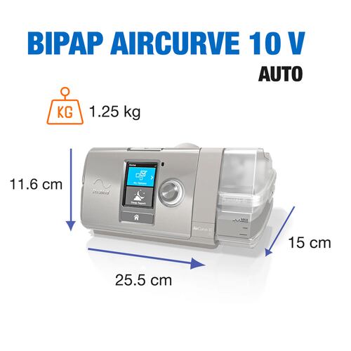 KIT BIPAP AIRCURVE 10 V AUTO RESMED + 2 AGUAS